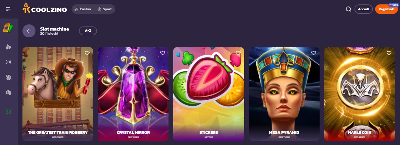 Cerca le tue slot preferite tra oltre 3.000 giochi